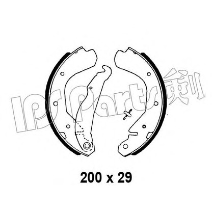 Zdjęcie Zesatw szczęk hamulcowych IPS Parts IBL4996