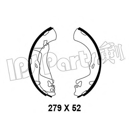 Zdjęcie Zesatw szczęk hamulcowych IPS Parts IBL4H02