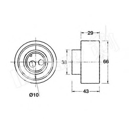 Photo Tensioner Pulley, timing belt IPS Parts ITB6103