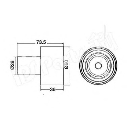 Foto Tensor de correa, correa dentada IPS Parts ITB6109