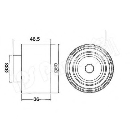 Photo Deflection/Guide Pulley, timing belt IPS Parts ITB6110