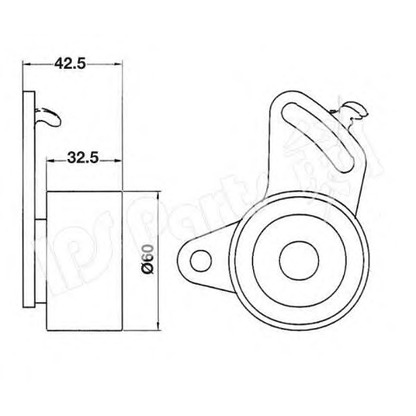Photo Tensioner Pulley, timing belt IPS Parts ITB6200