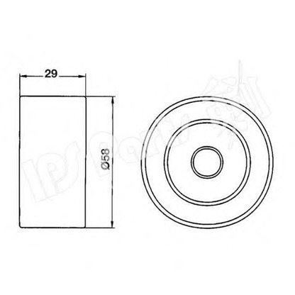 Фото Паразитный / Ведущий ролик, зубчатый ремень IPS Parts ITB6206
