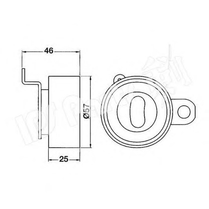 Photo Tensioner Pulley, timing belt IPS Parts ITB6226