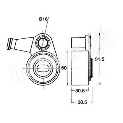 Photo Tensioner Pulley, timing belt IPS Parts ITB6238