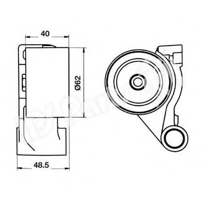 Photo Tensioner Pulley, timing belt IPS Parts ITB6247