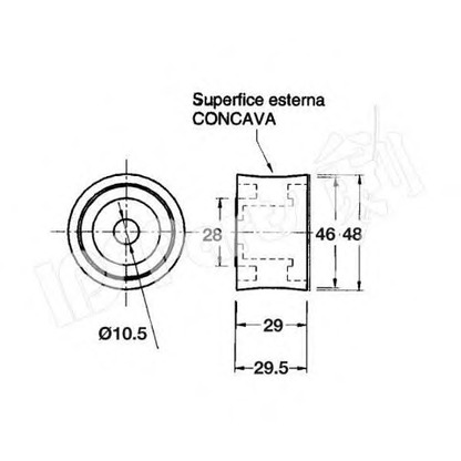 Photo Deflection/Guide Pulley, timing belt IPS Parts ITB6331