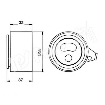 Photo Tensioner Pulley, timing belt IPS Parts ITB6346