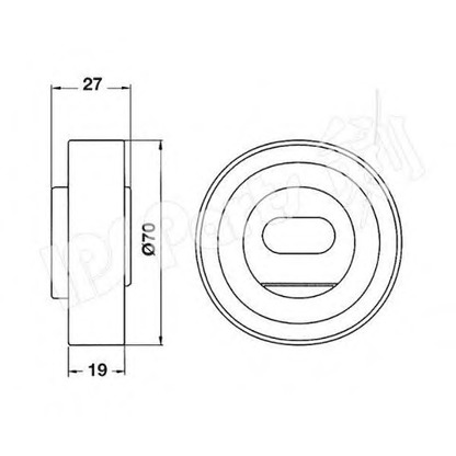 Photo Tensioner Pulley, timing belt IPS Parts ITB6409