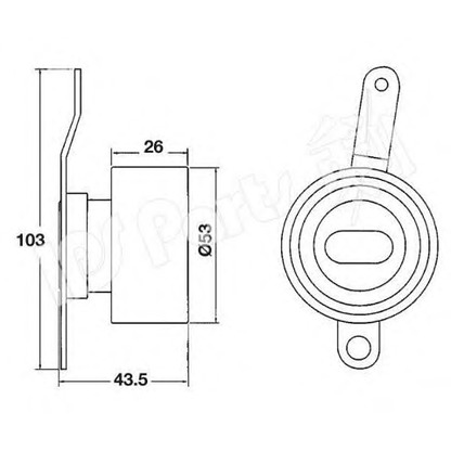 Photo Tensioner Pulley, timing belt IPS Parts ITB6414