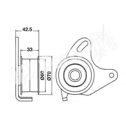 Foto Polea tensora, correa dentada IPS Parts ITB6501