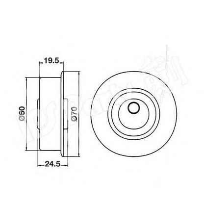 Photo Tensioner Pulley, timing belt IPS Parts ITB6506
