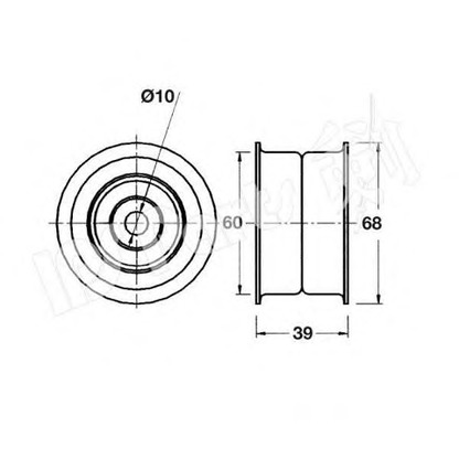 Photo Deflection/Guide Pulley, timing belt IPS Parts ITB6517