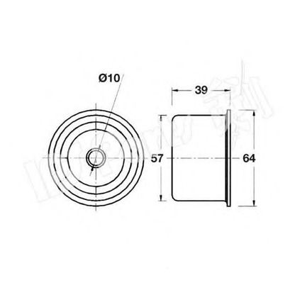 Photo Deflection/Guide Pulley, timing belt IPS Parts ITB6529