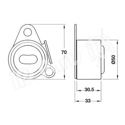 Photo Tensioner Pulley, timing belt IPS Parts ITB6536