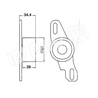 Photo Tensioner Pulley, timing belt IPS Parts ITB6803