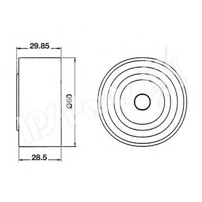 Foto Polea inversión/guía, correa distribución IPS Parts ITB6H04