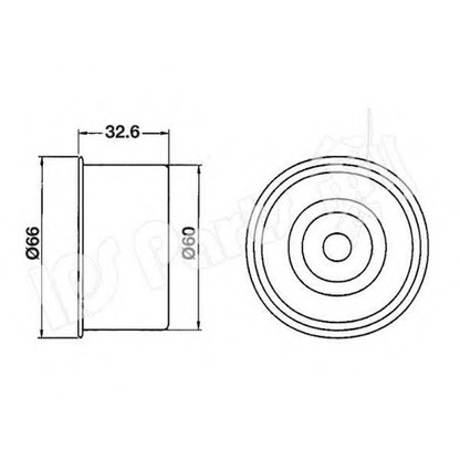 Photo Tensioner Pulley, timing belt IPS Parts ITB6H05