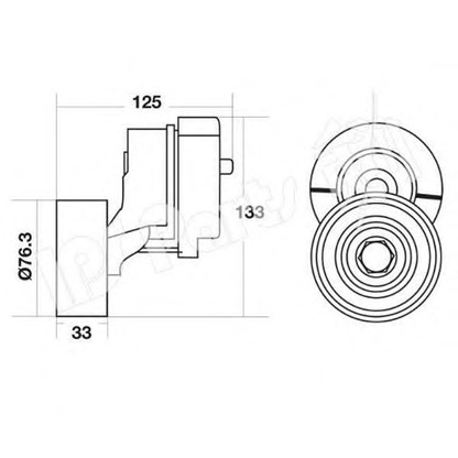 Foto Polea tensora, correa poli V IPS Parts ITB6K27E