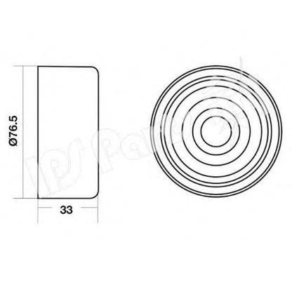Photo Deflection/Guide Pulley, v-ribbed belt IPS Parts ITB6K28E