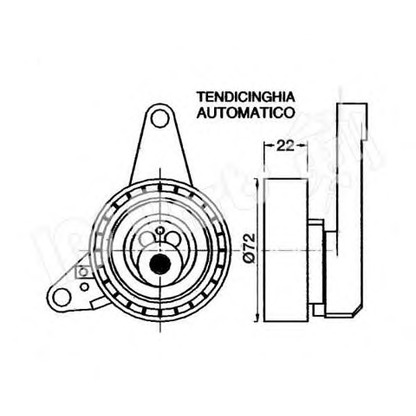 Photo Tensioner Pulley, timing belt IPS Parts ITB6W03
