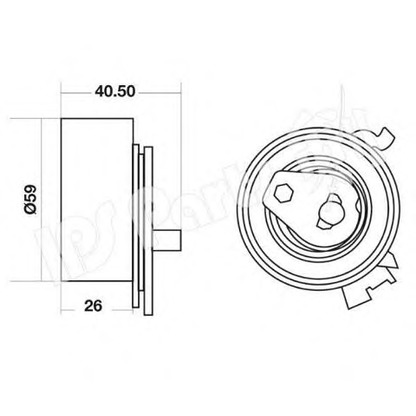 Photo Poulie-tendeur, courroie crantée IPS Parts ITB6W10