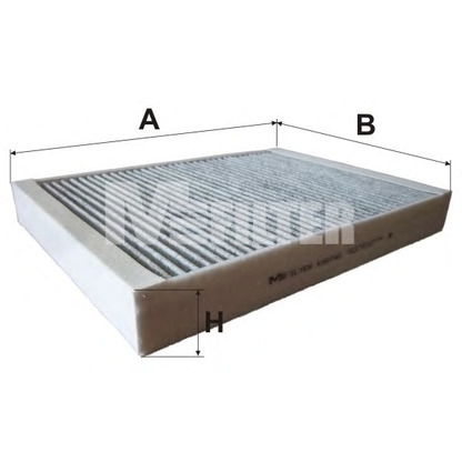 Zdjęcie Filtr, wentylacja przestrzeni pasażerskiej MFILTER K9074C