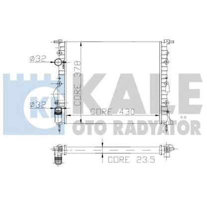 Photo Radiateur, refroidissement du moteur KALE OTO RADYATÖR 109400