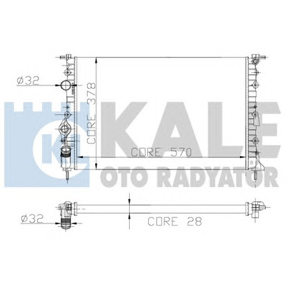 Photo Radiator, engine cooling KALE OTO RADYATÖR 109500