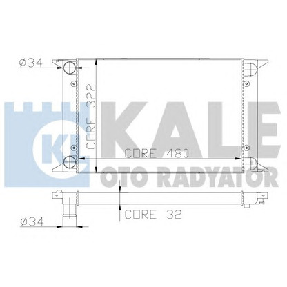 Photo Radiator, engine cooling KALE OTO RADYATÖR 139000