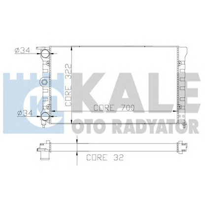 Photo Radiateur, refroidissement du moteur KALE OTO RADYATÖR 139700