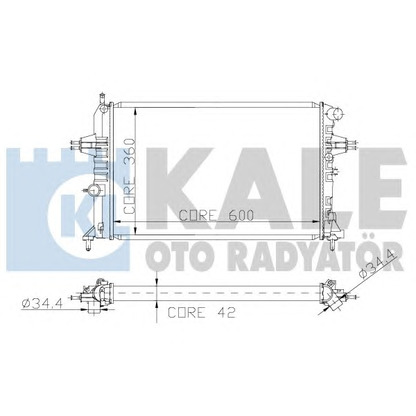 Photo Radiator, engine cooling KALE OTO RADYATÖR 141000