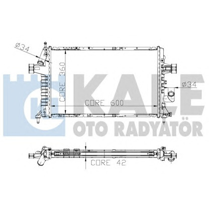 Photo Radiator, engine cooling KALE OTO RADYATÖR 141300