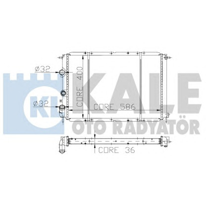 Photo Radiateur, refroidissement du moteur KALE OTO RADYATÖR 162100