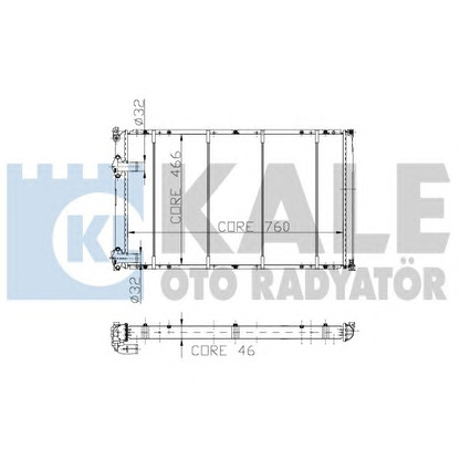Photo Radiateur, refroidissement du moteur KALE OTO RADYATÖR 162200