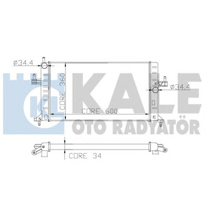 Фото Радиатор, охлаждение двигателя KALE OTO RADYATÖR 179700