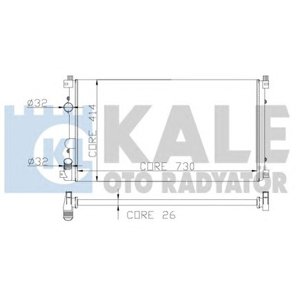 Photo Radiator, engine cooling KALE OTO RADYATÖR 206600