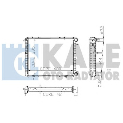 Photo Radiator, engine cooling KALE OTO RADYATÖR 208000