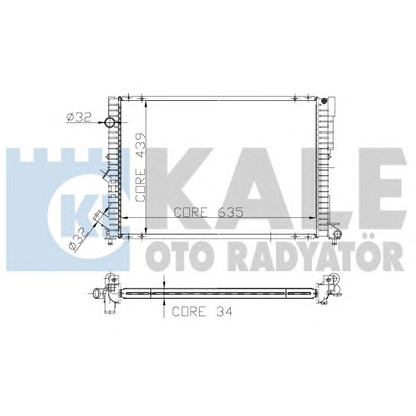 Фото Радиатор, охлаждение двигателя KALE OTO RADYATÖR 208400