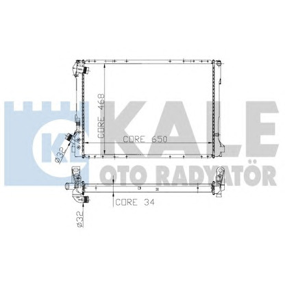 Photo Radiator, engine cooling KALE OTO RADYATÖR 208600