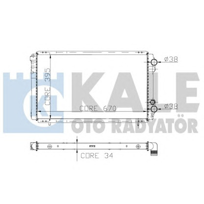 Foto Kühler, Motorkühlung KALE OTO RADYATÖR 208800