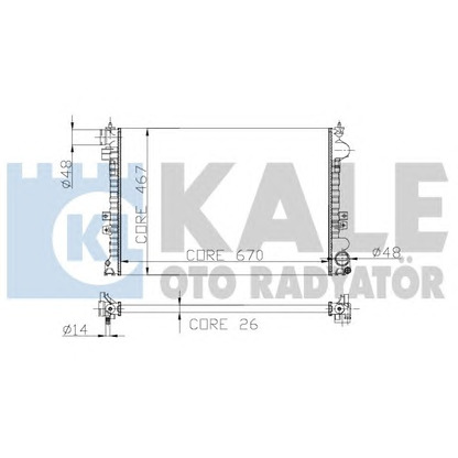 Photo Radiateur, refroidissement du moteur KALE OTO RADYATÖR 242500