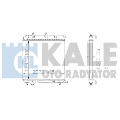 Photo Radiateur, refroidissement du moteur KALE OTO RADYATÖR 285200