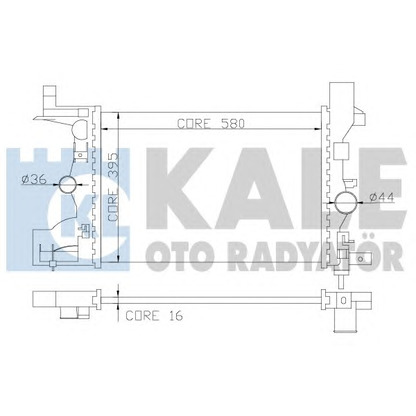 Photo Radiator, engine cooling KALE OTO RADYATÖR 349200