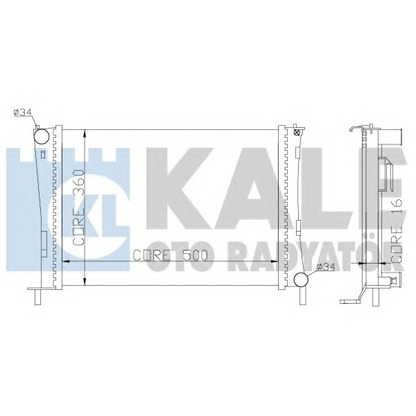 Photo Radiateur, refroidissement du moteur KALE OTO RADYATÖR 349600