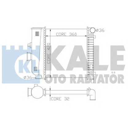 Photo Radiateur, refroidissement du moteur KALE OTO RADYATÖR 351400