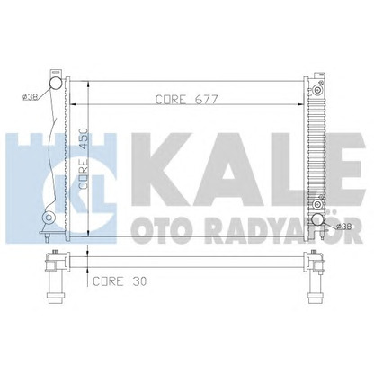 Photo Radiateur, refroidissement du moteur KALE OTO RADYATÖR 353200