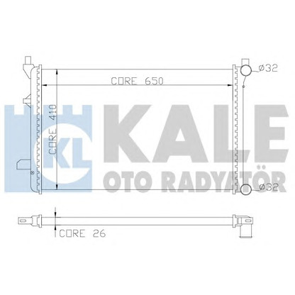 Photo Radiator, engine cooling KALE OTO RADYATÖR 353300