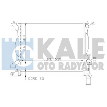 Foto Radiador, refrigeración del motor KALE OTO RADYATÖR 353700