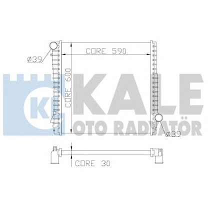 Photo Radiateur, refroidissement du moteur KALE OTO RADYATÖR 354300
